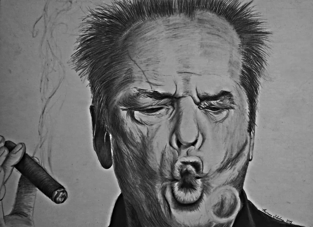 Jack Nicholson, Charcoal Drawing