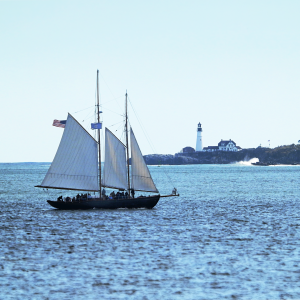 A schooner off the coast of Portland Maine.