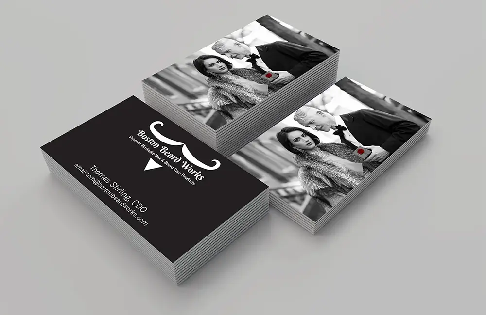 Boston Beard Works, Business Card Design.