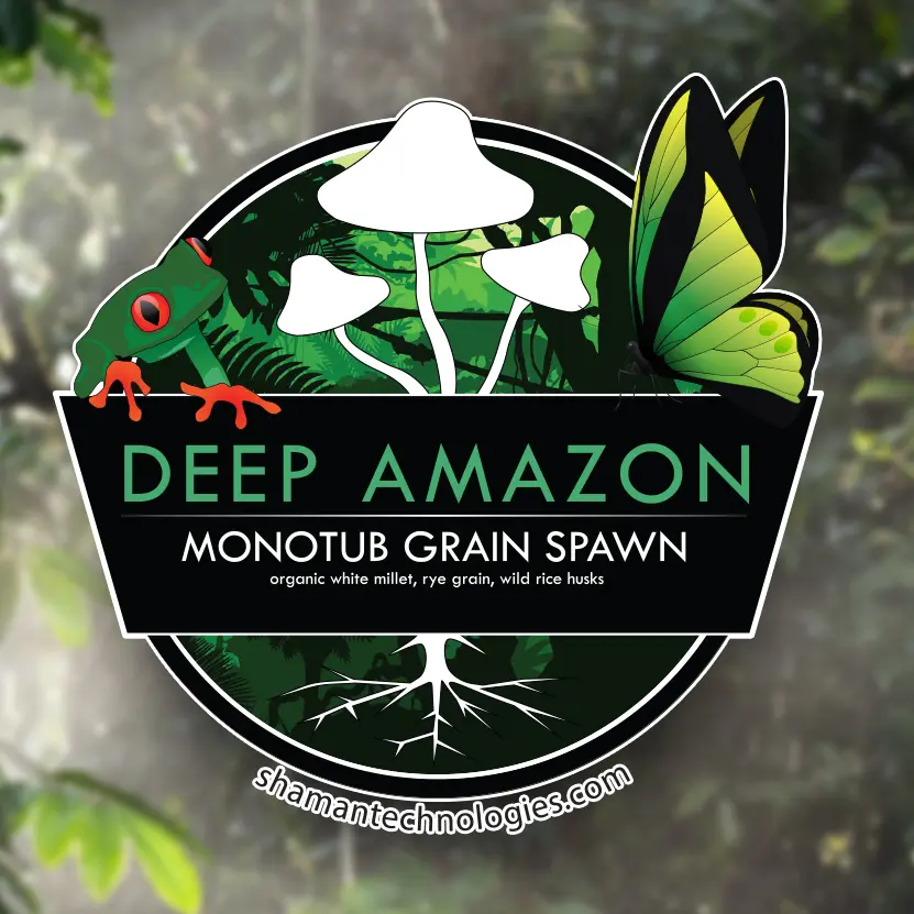 Shaman Tech, Deep Amazon, Product Label Design.