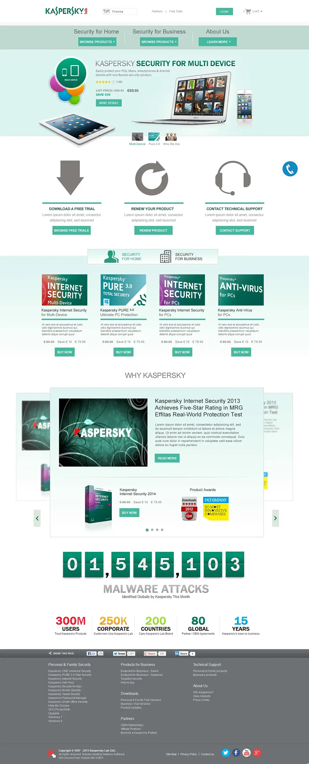 Kaspersky, French Website.