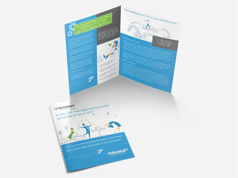 Syncronym, Software Brochure Design.