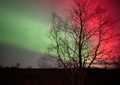 A photo of the Northern Lights over Kennebunk, Maine.