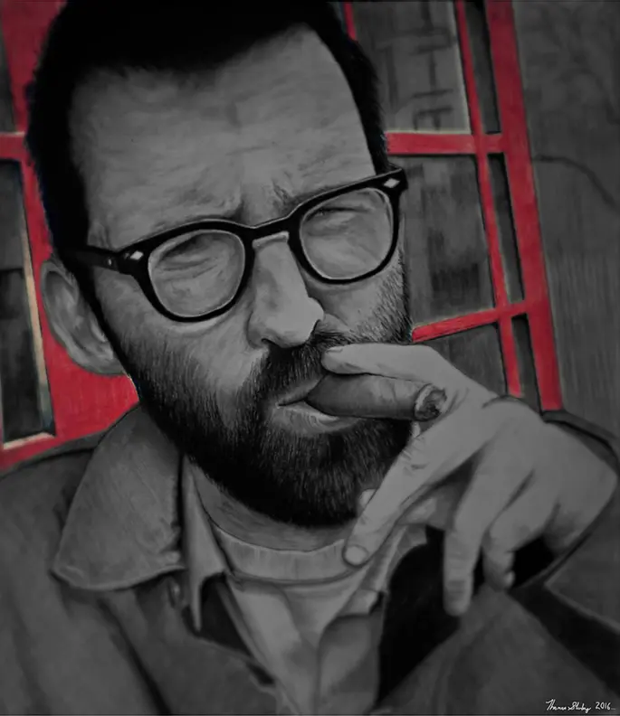 Mark Oliver Everett (E), Charcoal Drawing.